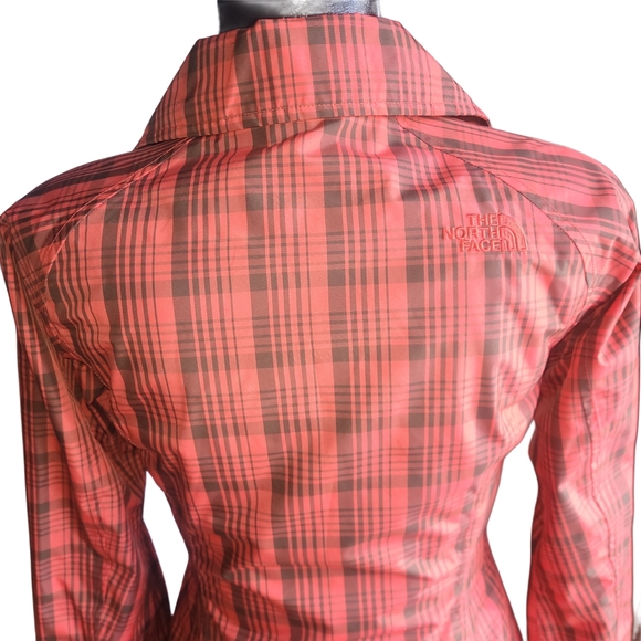 The North Face Plaid Double-Breasted Waterproof Hyvent Jacket XS - Picture 7 of 8